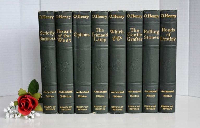 Item #646 O'Henry Collection-Titles: Gentle Grafter - Heart of the West - Options- Rolling Stones - Roads of Destiny - Trimmed Lamp - Strictly Business - Whirligigs. William Sydney Porter, his pen name O' Henry.