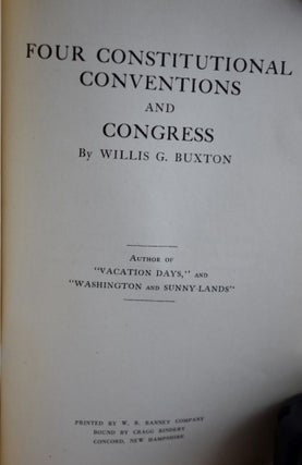 Four Constitutional Conventions and Congress