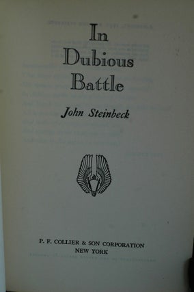 Item #biblio440 In Dubious Battle. John Steinbeck