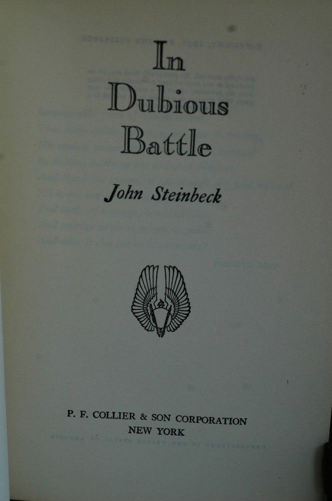 Item #biblio440 In Dubious Battle. John Steinbeck.