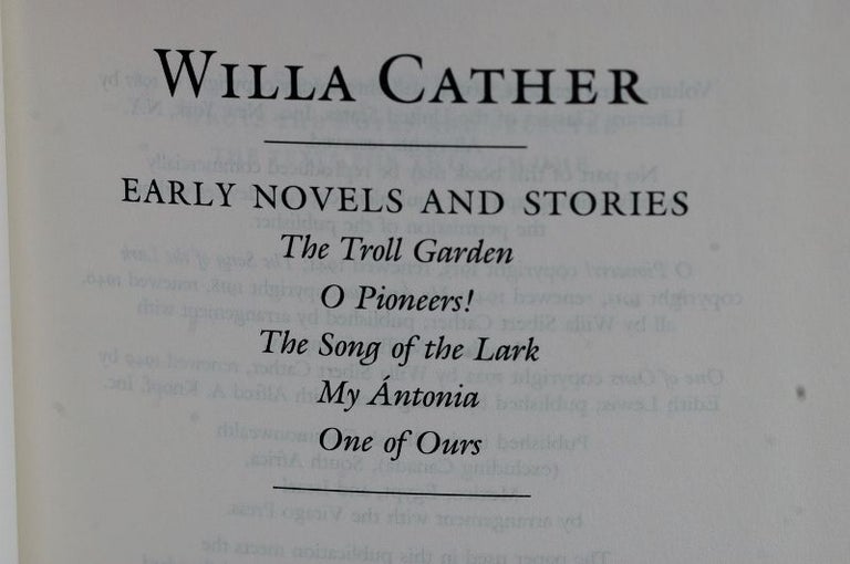 Item #biblio541 Novels & Stories. Cather / Willa.