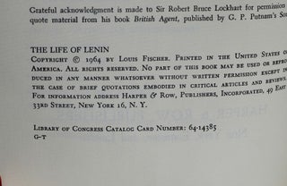 The Life Of Lenin.